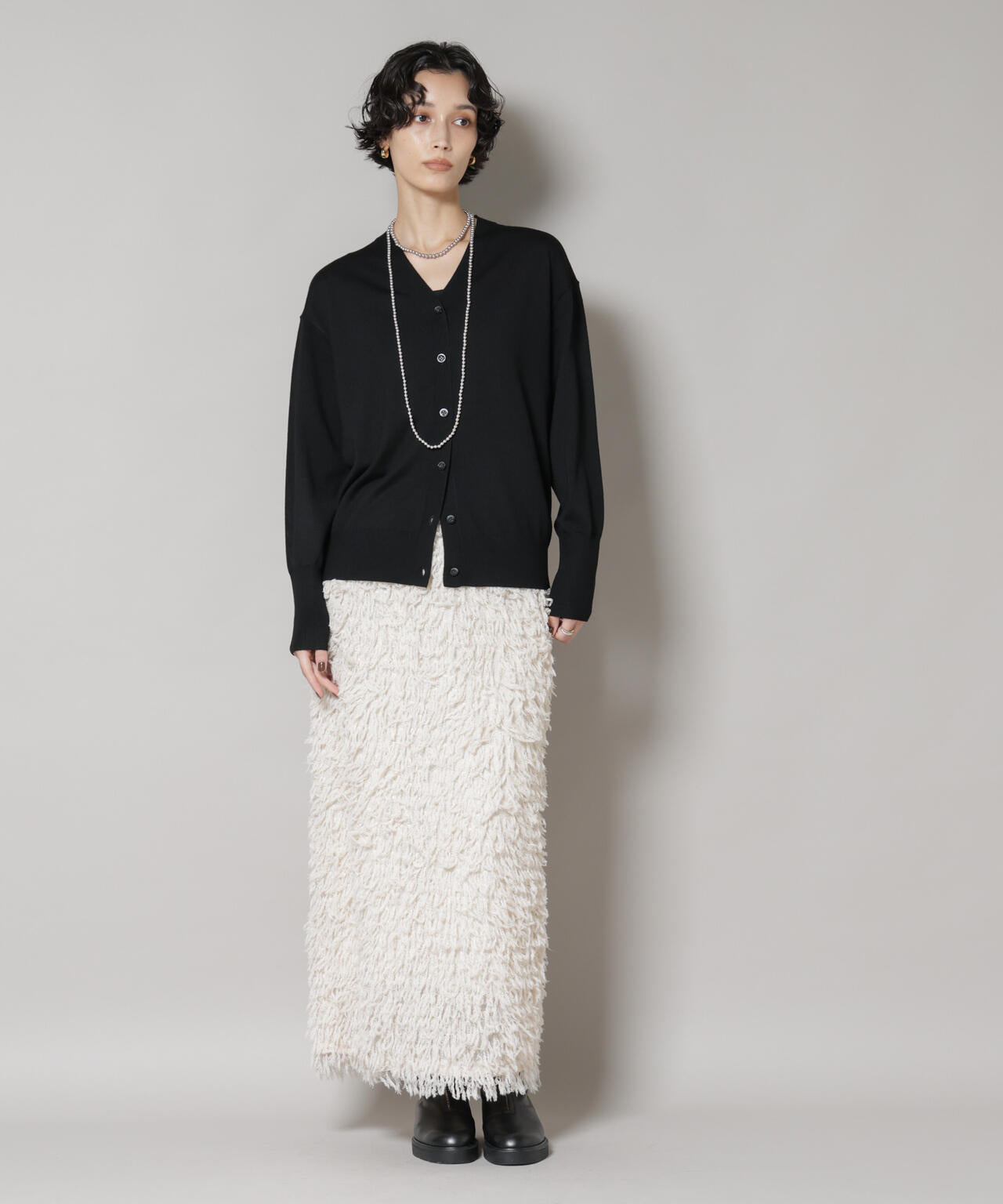 毛玉レスニット2wayカシュクールカーディガン 6695222303