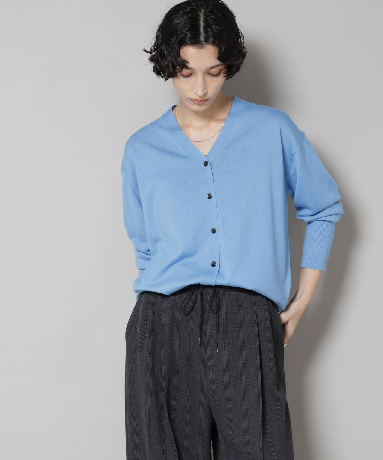 毛玉レスニット2wayカシュクールカーディガン 6695222303