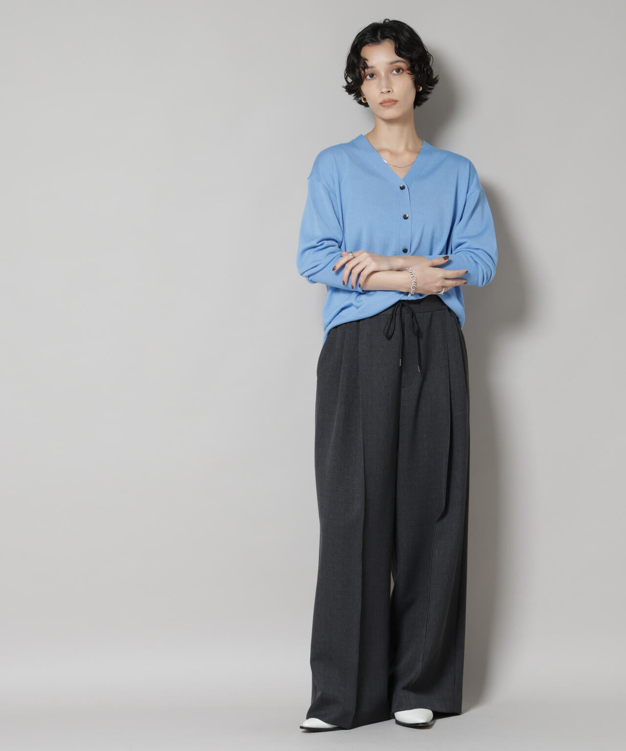 毛玉レスニット2wayカシュクールカーディガン 6695222303