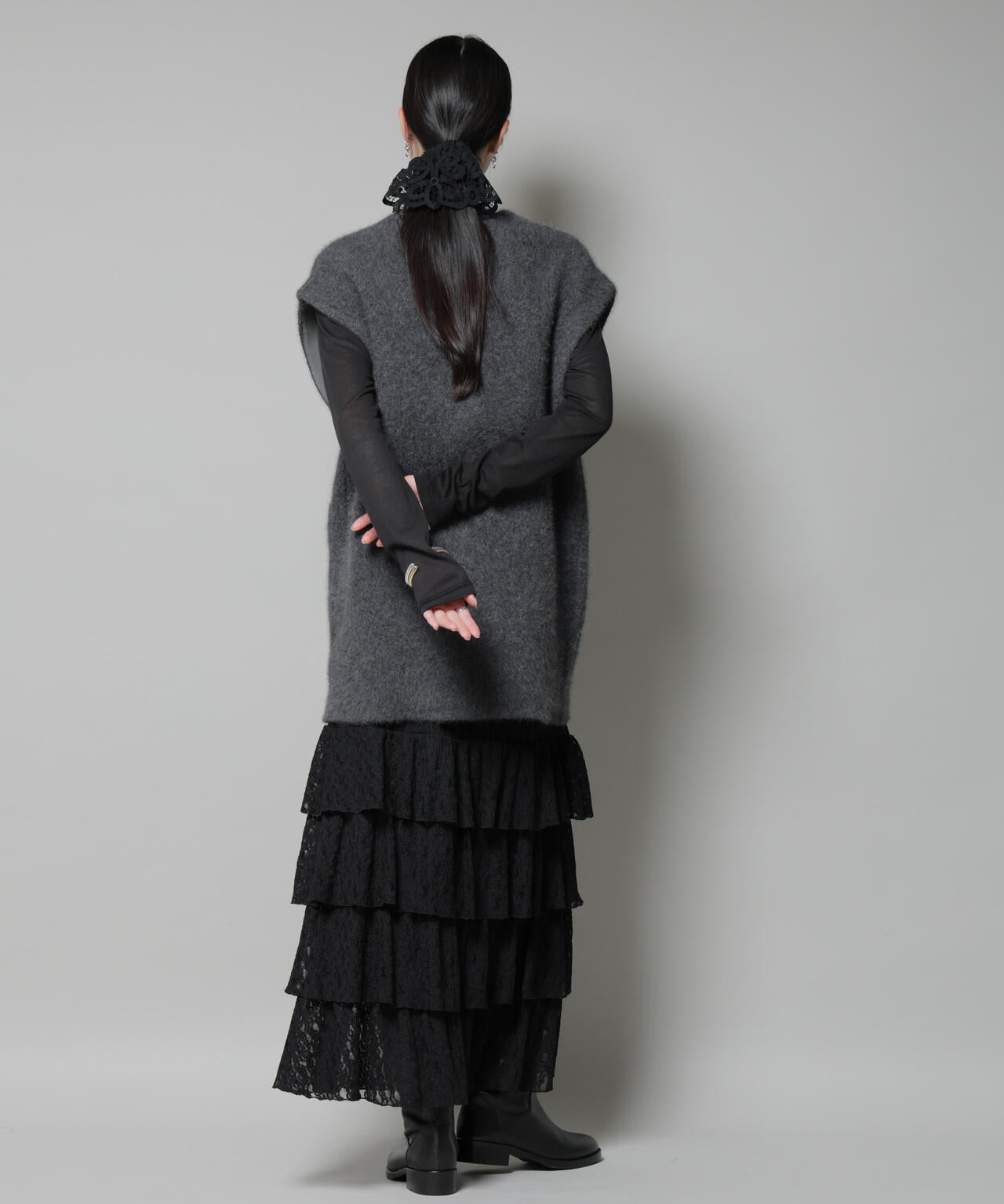 ウォッシャブルフォックスリバーニットジレ 6695222307