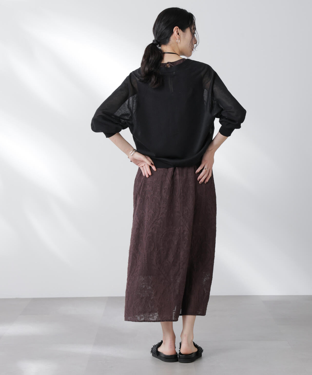 コットンスパークシアーVネックカーディガン 6695222312