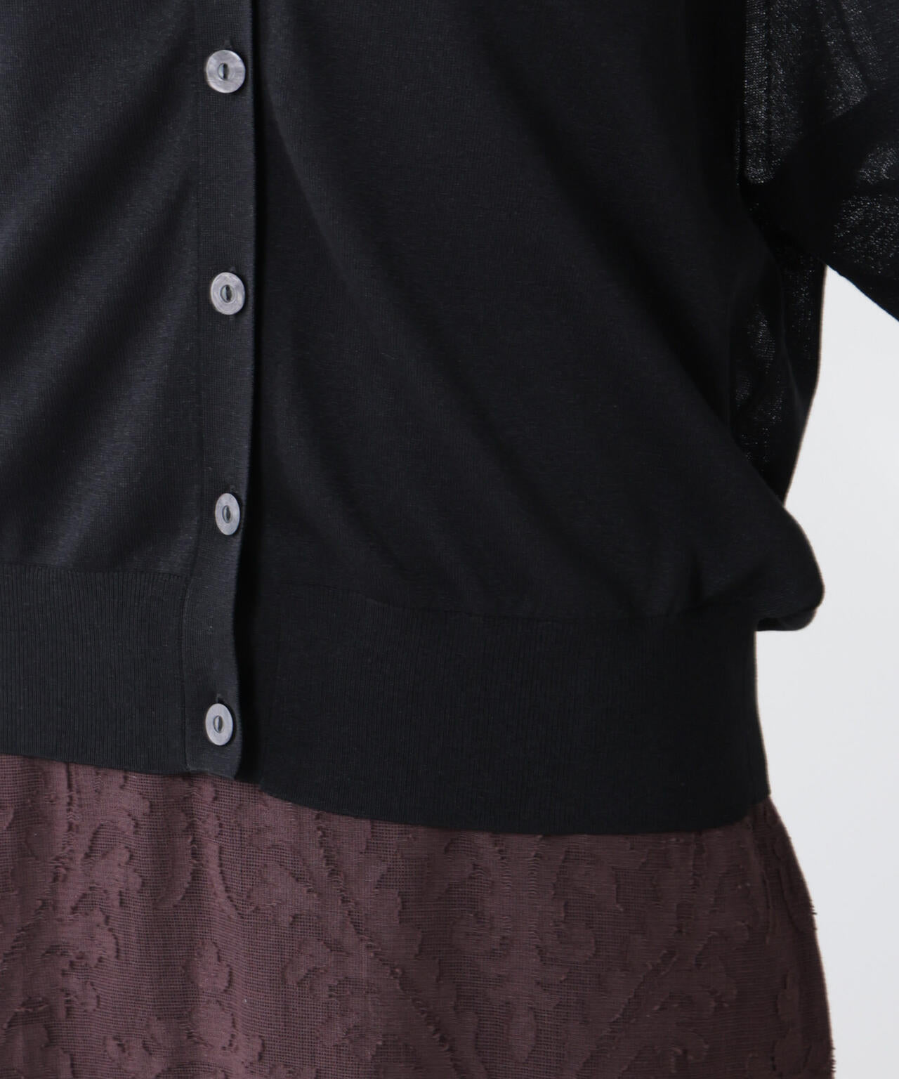 コットンスパークシアーVネックカーディガン 6695222312