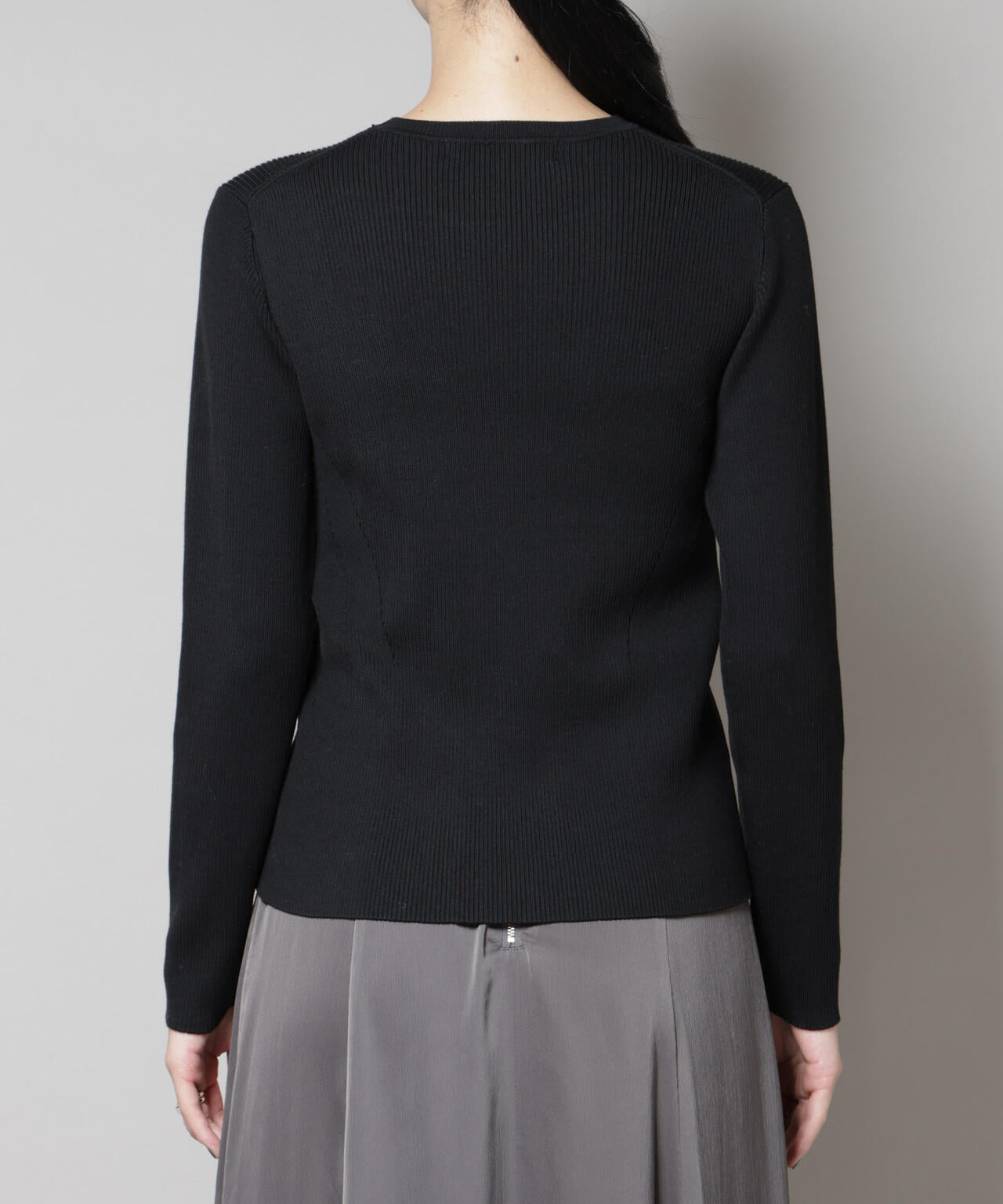 CICA&UVカット加工クルーネックリブニット 6695222313