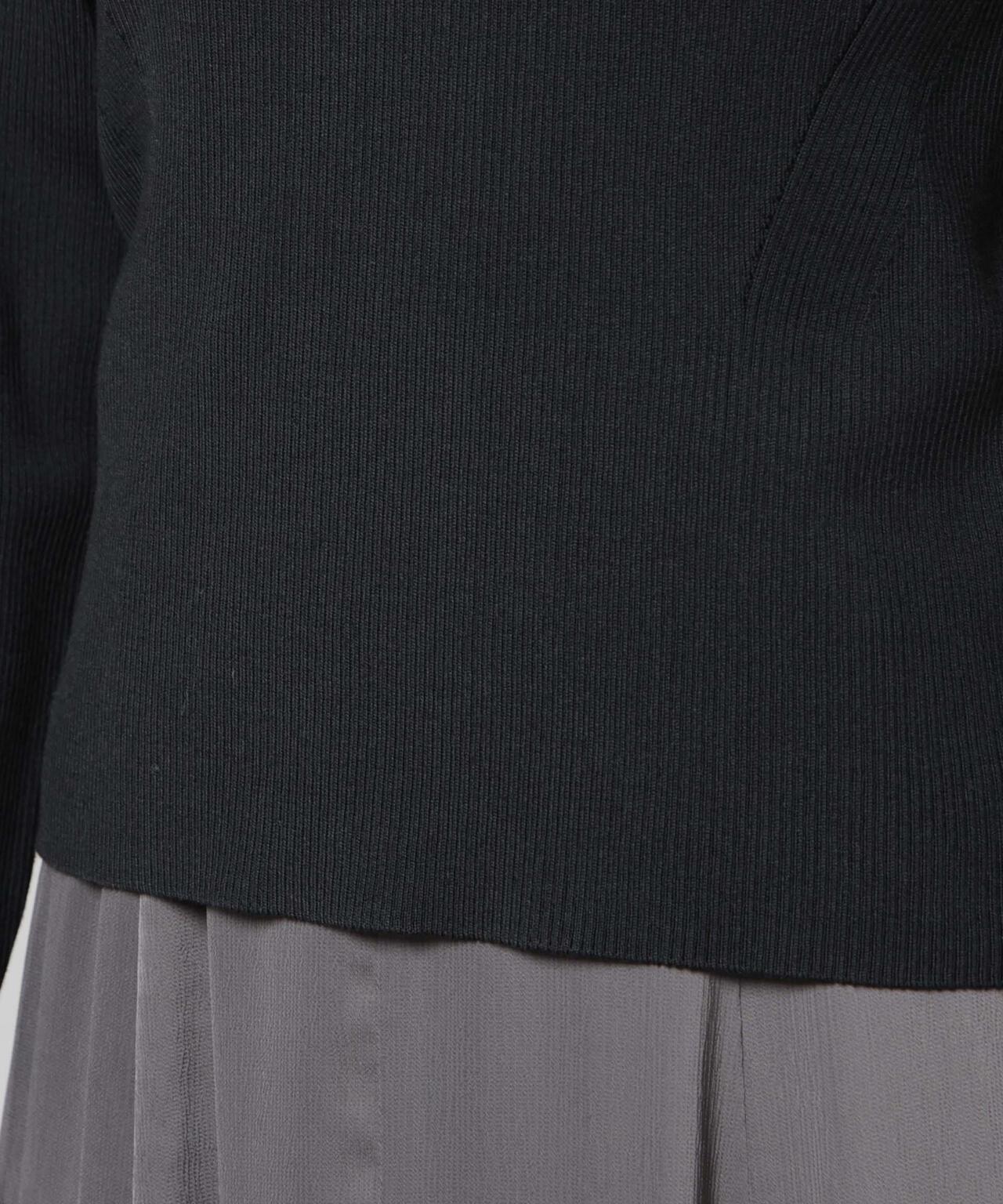 CICA&UVカット加工クルーネックリブニット 6695222313