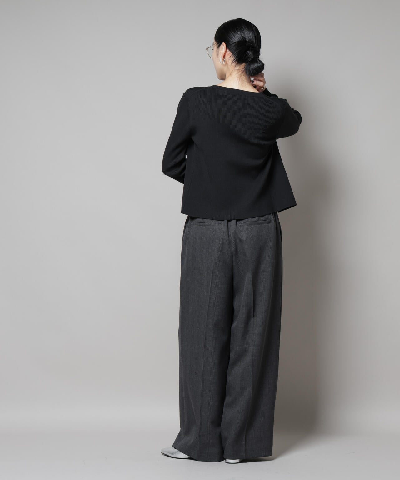 CICA&UVカット加工Vネックリブカーディガン 6695222314