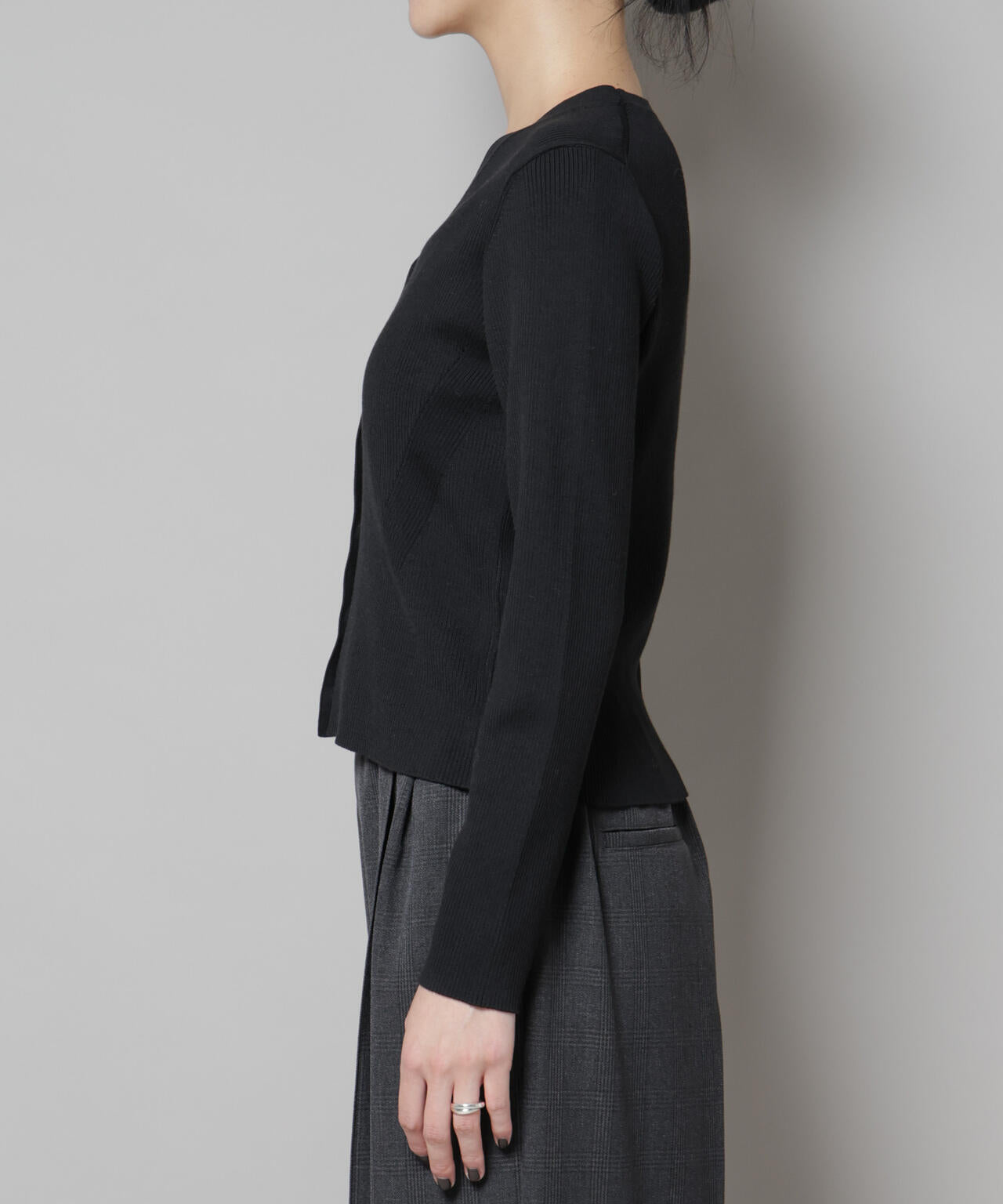 CICA&UVカット加工Vネックリブカーディガン 6695222314