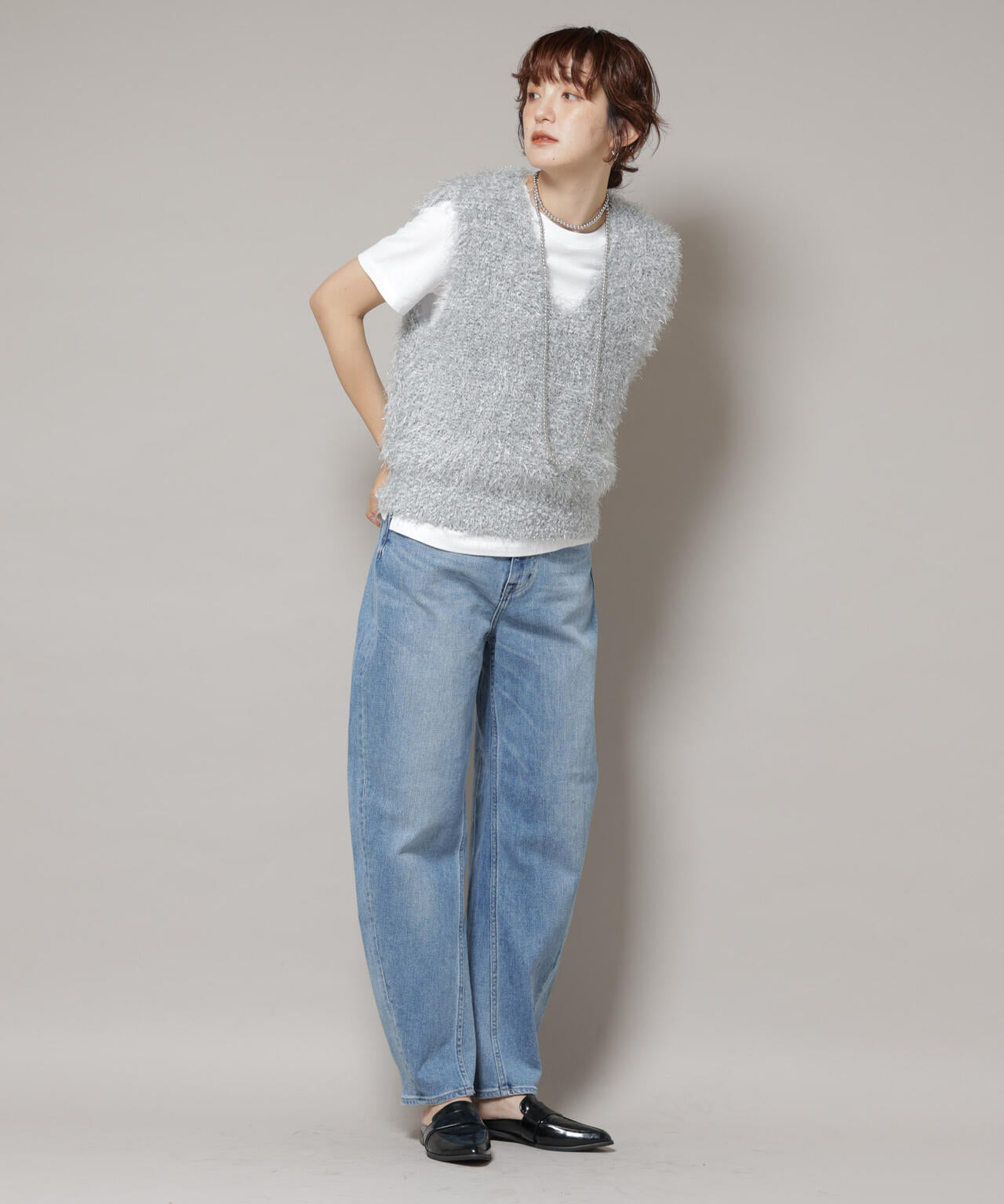 シャギーラメベスト 6695222319