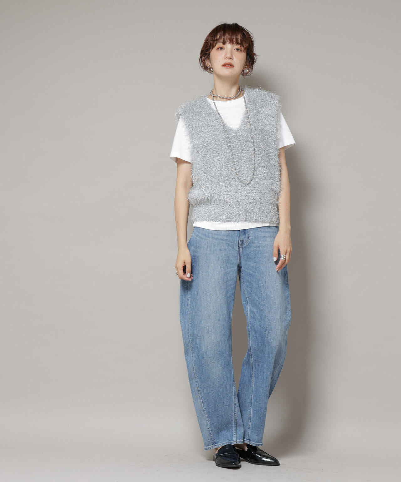 シャギーラメベスト 6695222319