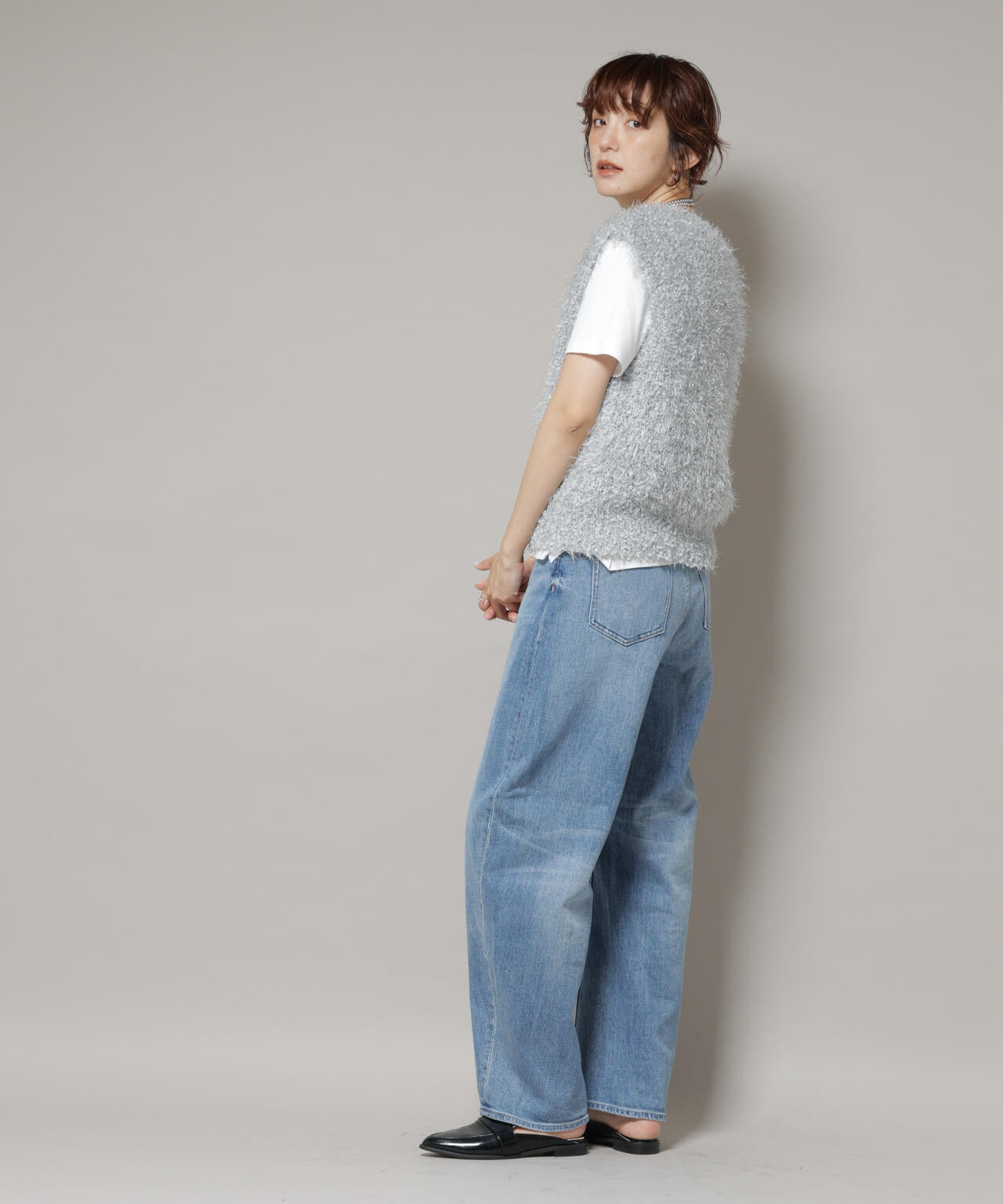 シャギーラメベスト 6695222319