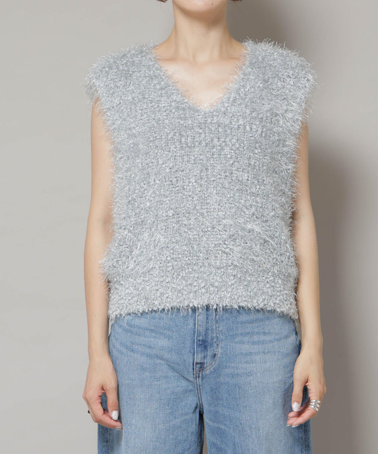 シャギーラメベスト 6695222319