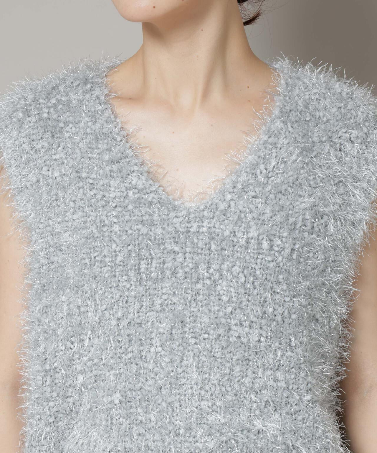 シャギーラメベスト 6695222319