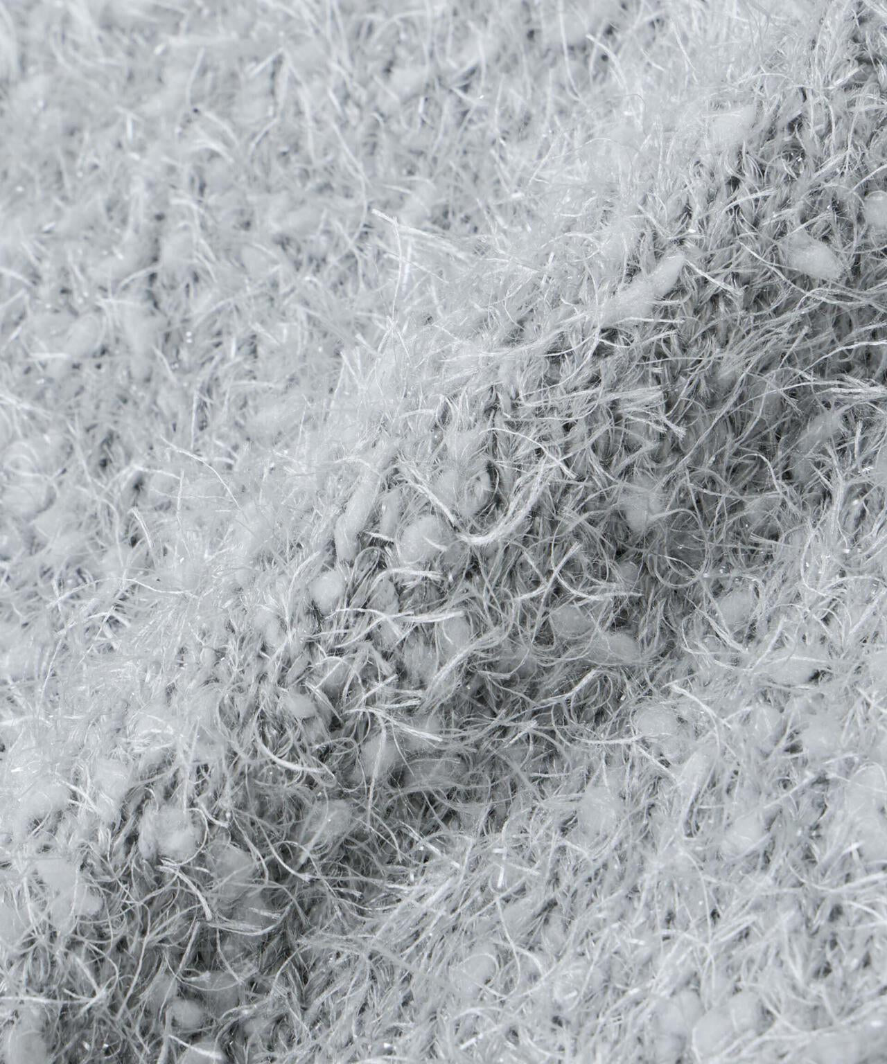 シャギーラメコンパクト半袖ニット 6695222320