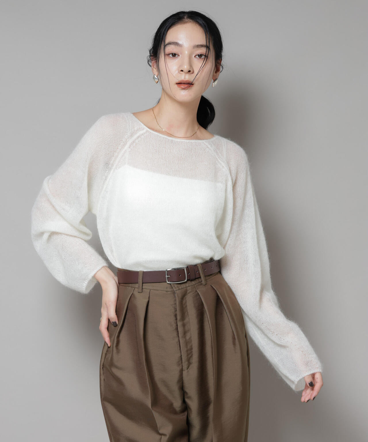 モヘヤ混天竺シアーニット 6695222321