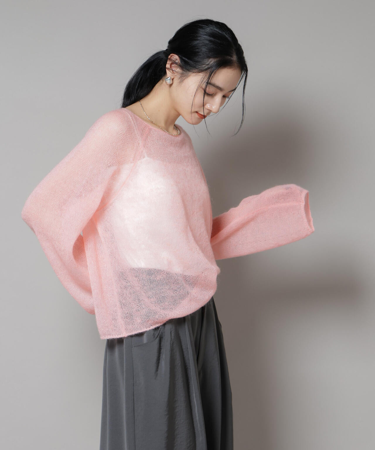 モヘヤ混天竺シアーニット 6695222321