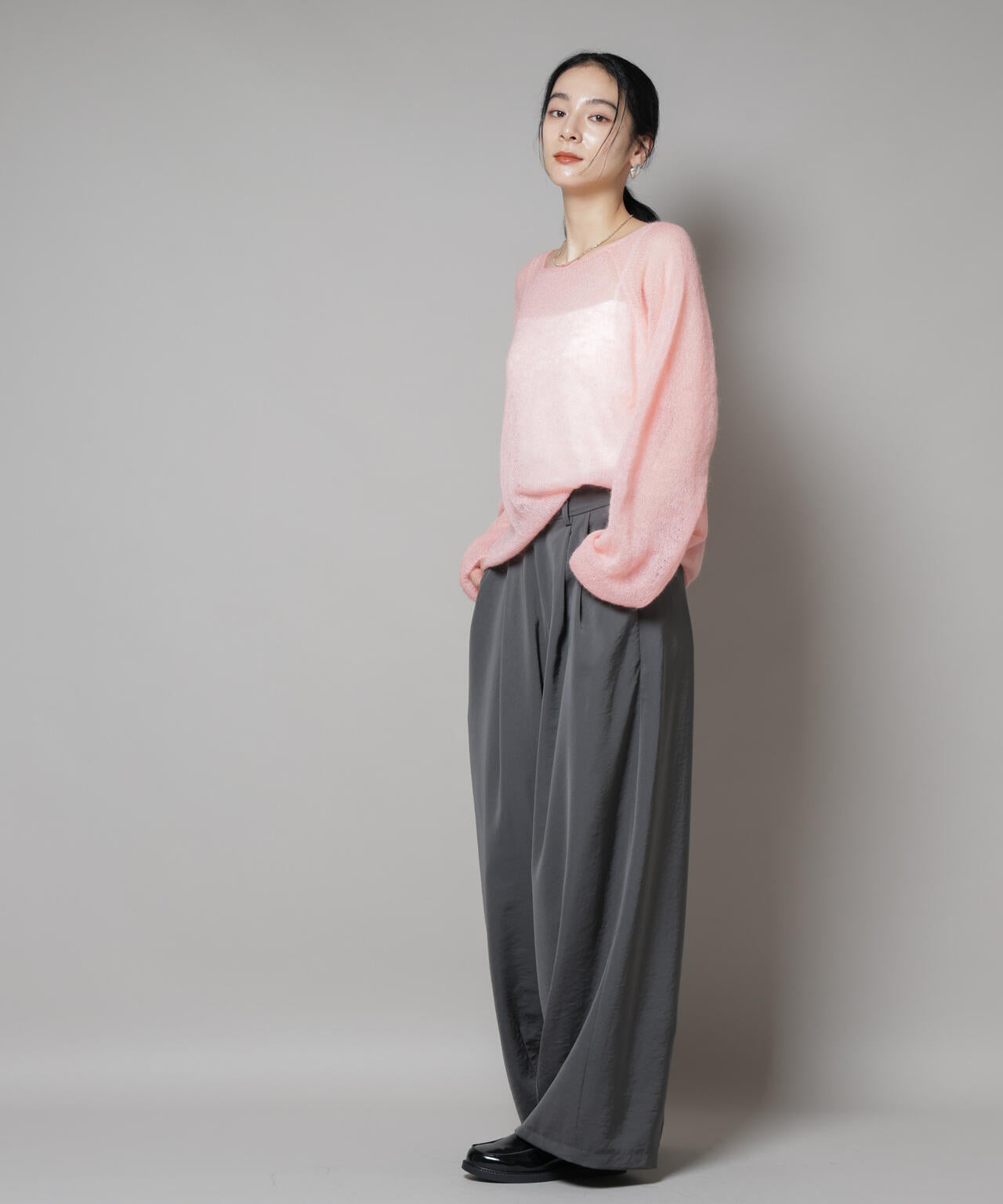 モヘヤ混天竺シアーニット 6695222321