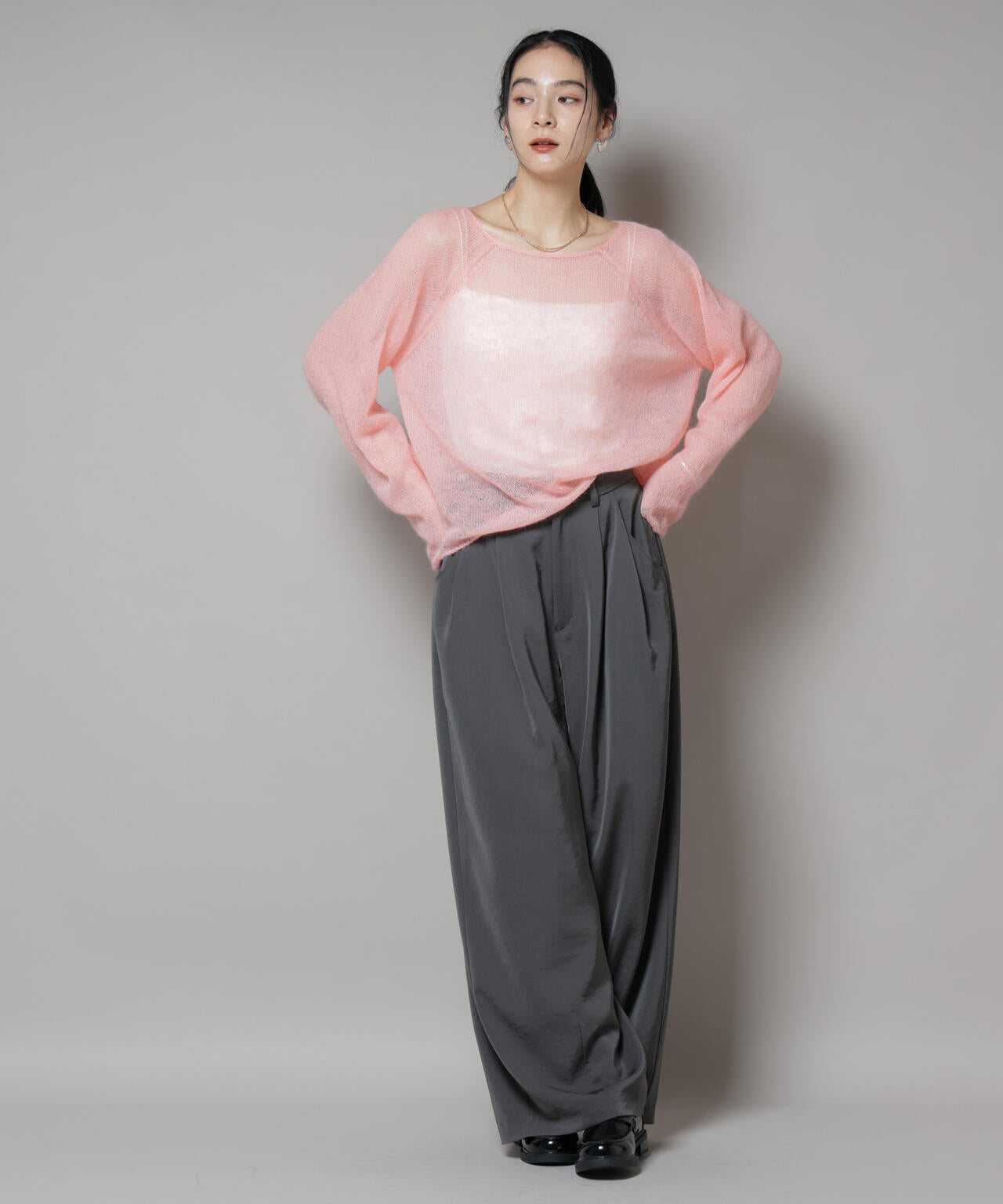 モヘヤ混天竺シアーニット 6695222321