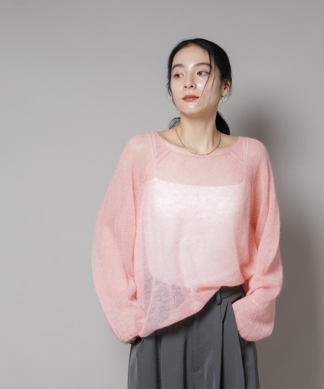 モヘヤ混天竺シアーニット 6695222321