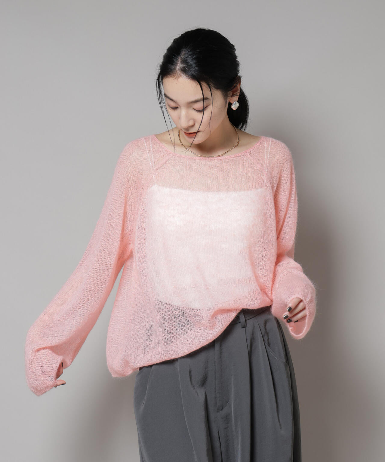 モヘヤ混天竺シアーニット 6695222321