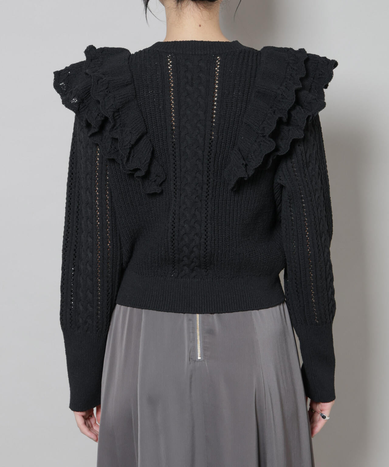 フリルケーブルニットプルオーバー 6695222324
