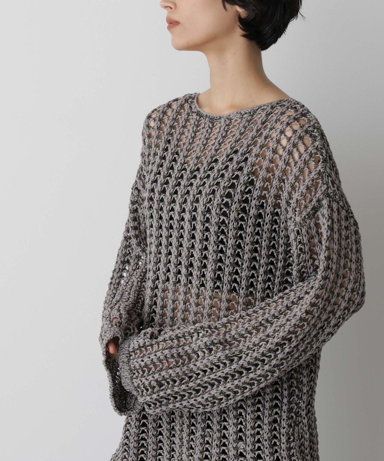 「STEVELOUR」シャイニーレースニットトップス 6695222327