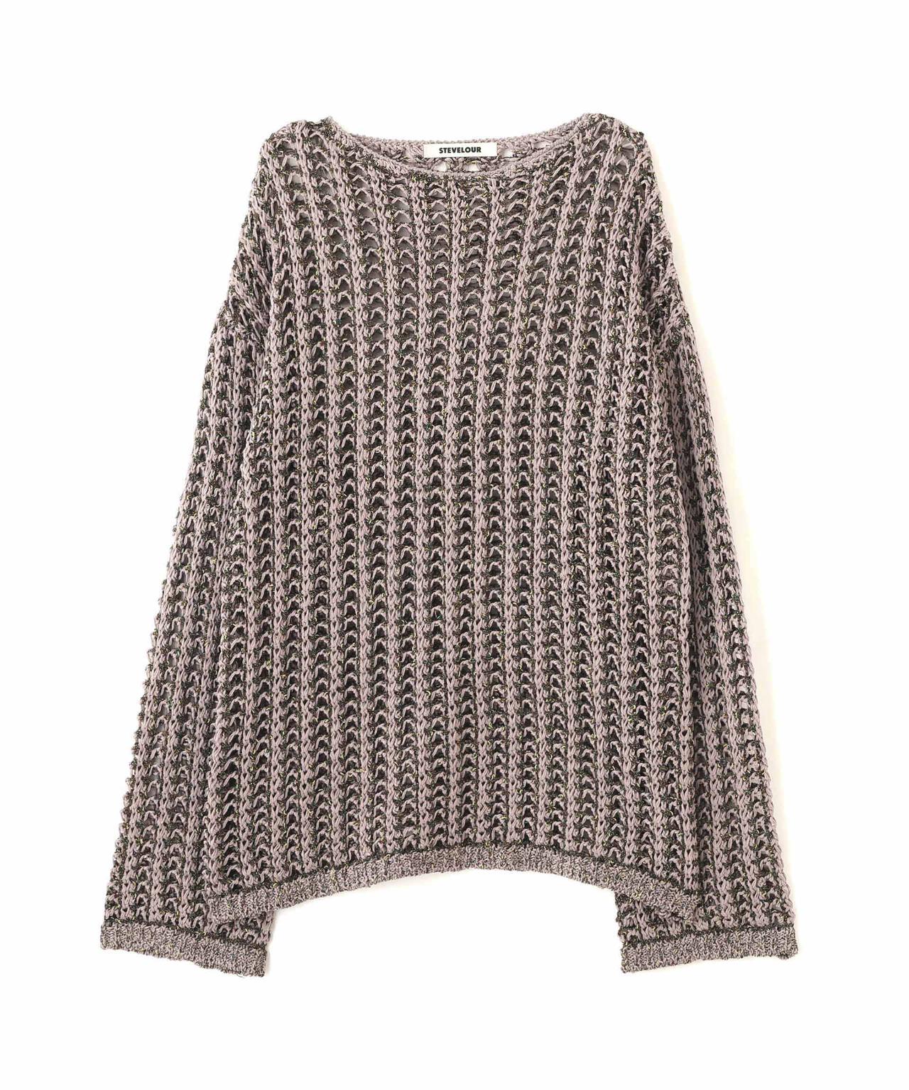 「STEVELOUR」シャイニーレースニットトップス 6695222327