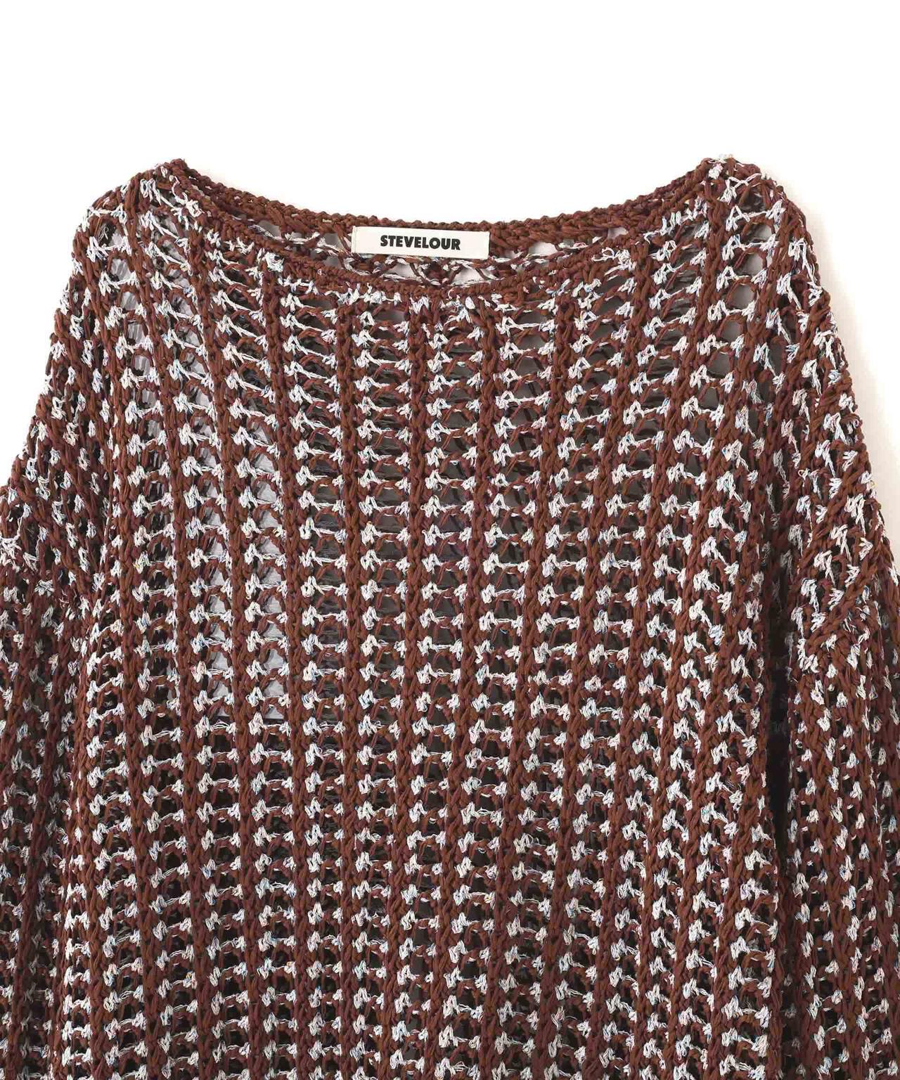 「STEVELOUR」シャイニーレースニットトップス 6695222327