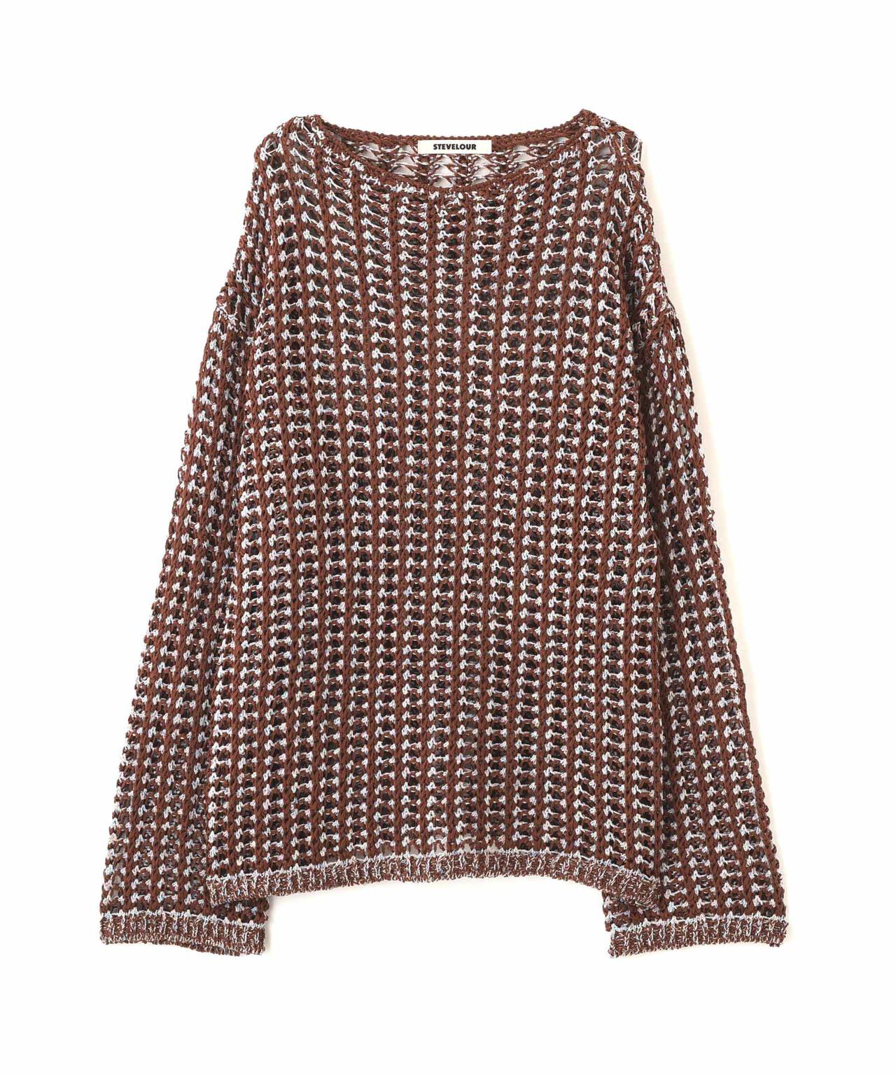 「STEVELOUR」シャイニーレースニットトップス 6695222327