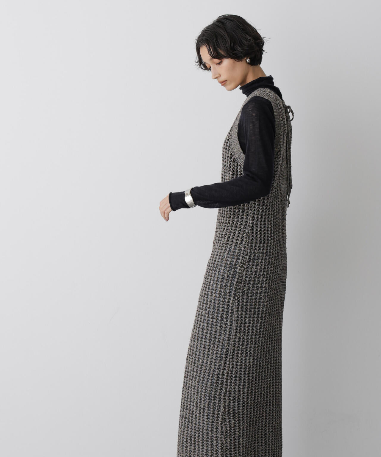 「STEVELOUR」シャイニーレースニットワンピース 6695222328