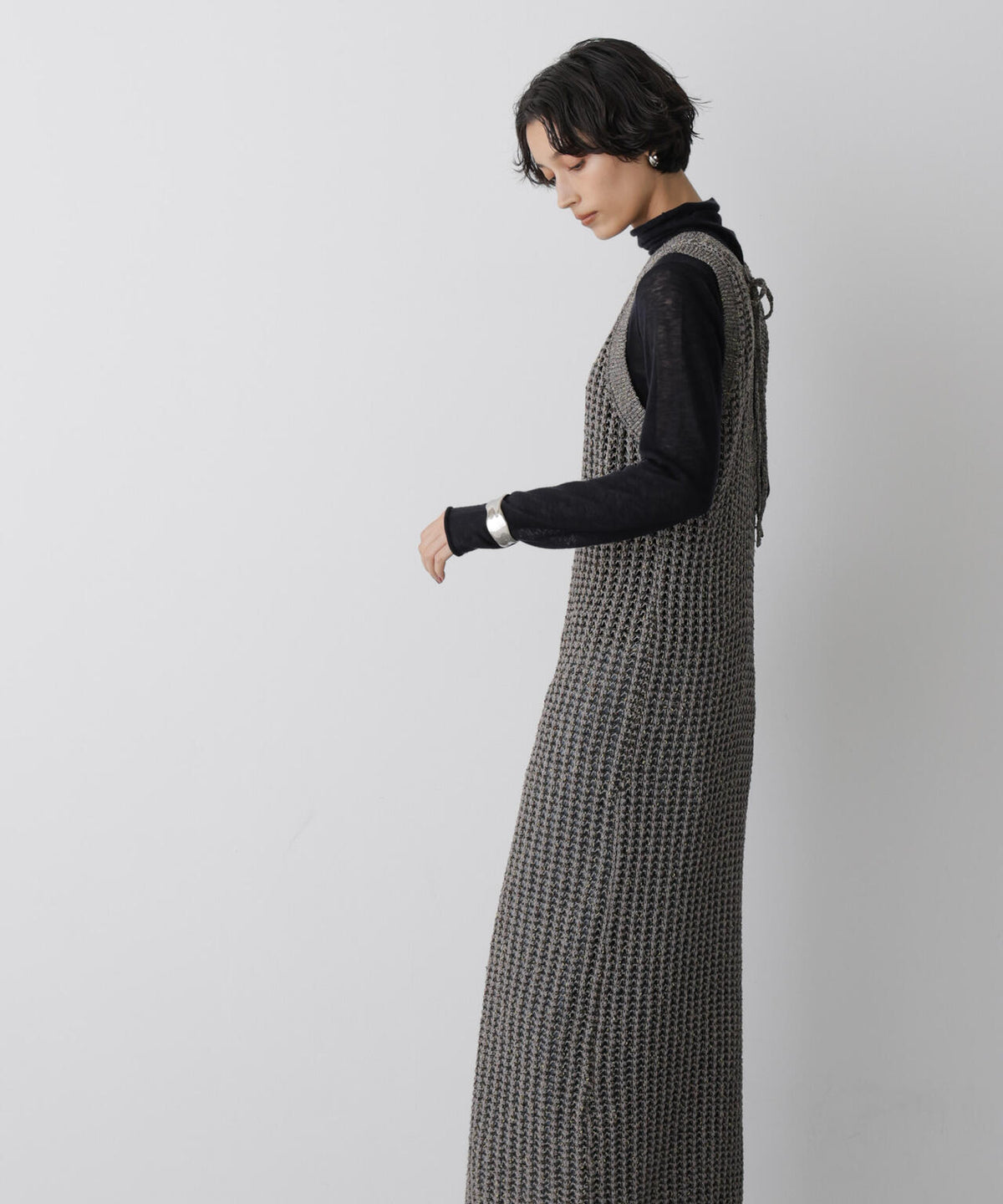 「STEVELOUR」シャイニーレースニットワンピース 6695222328