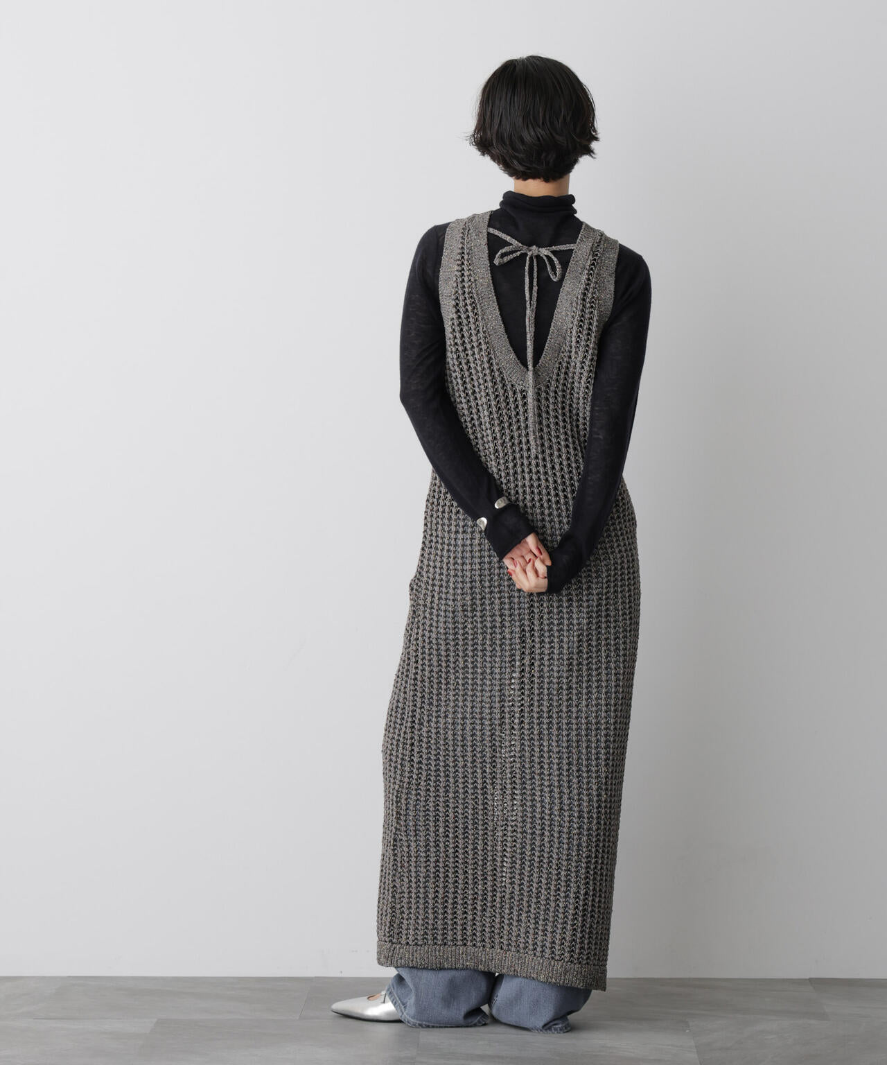 「STEVELOUR」シャイニーレースニットワンピース 6695222328