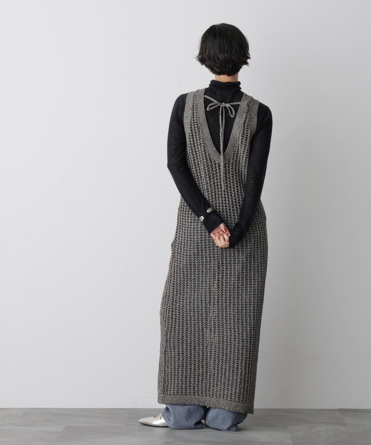 「STEVELOUR」シャイニーレースニットワンピース 6695222328