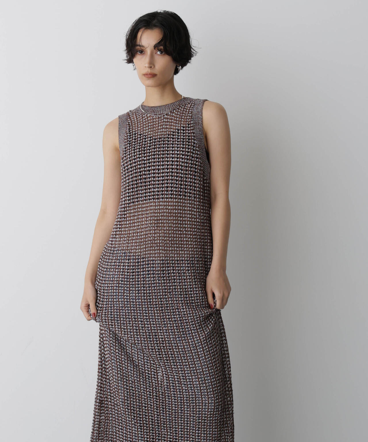 「STEVELOUR」シャイニーレースニットワンピース 6695222328