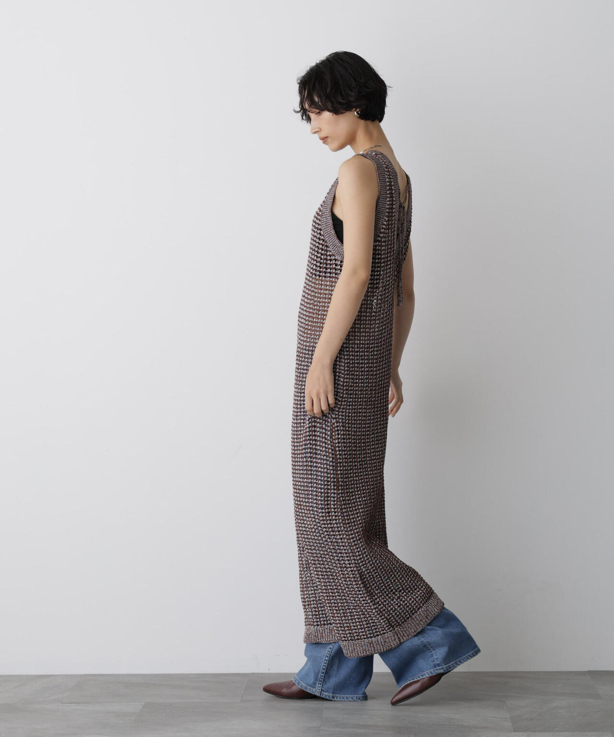 「STEVELOUR」シャイニーレースニットワンピース 6695222328