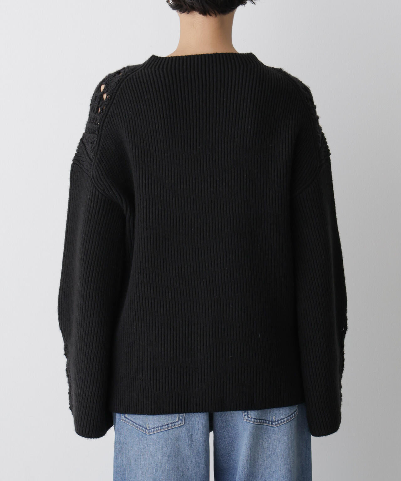 「STEVELOUR」レースモチーフフレア袖ニット 6695222329