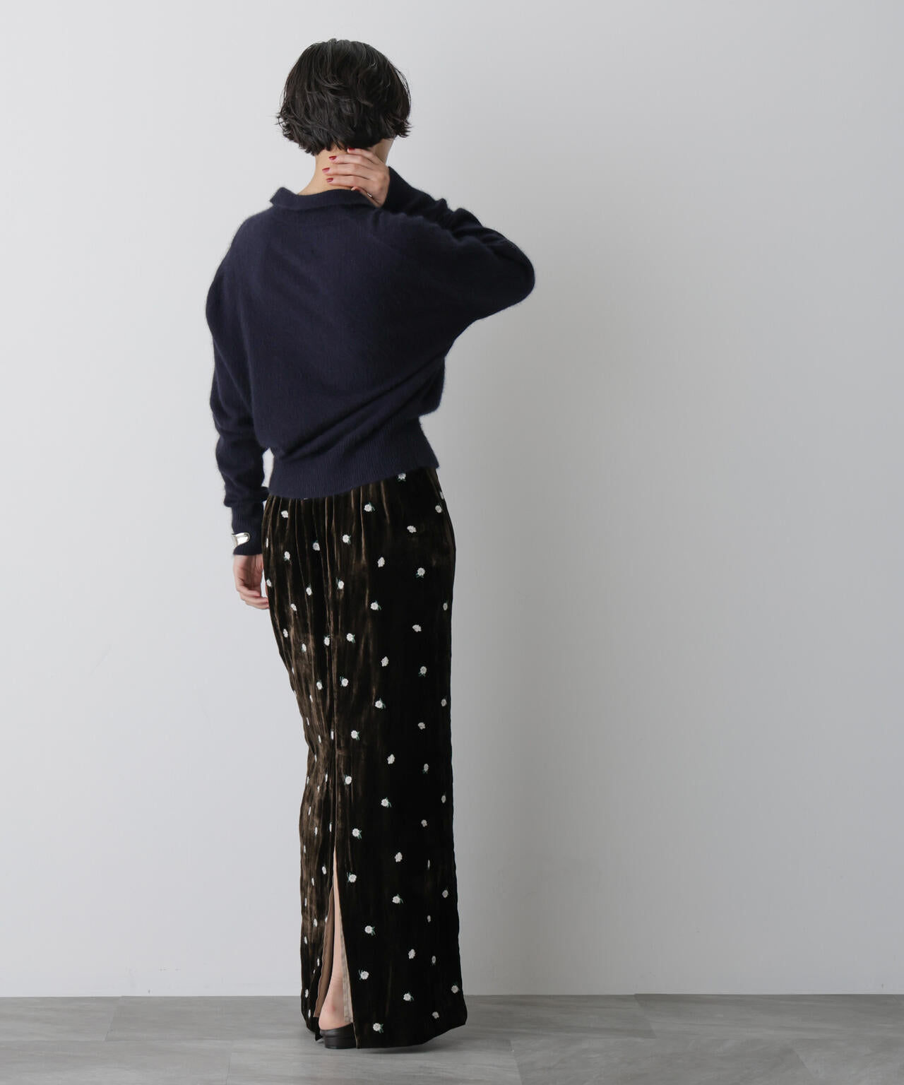 「STEVELOUR」スキッパーポロ衿ソフトタッチニット 6695222330