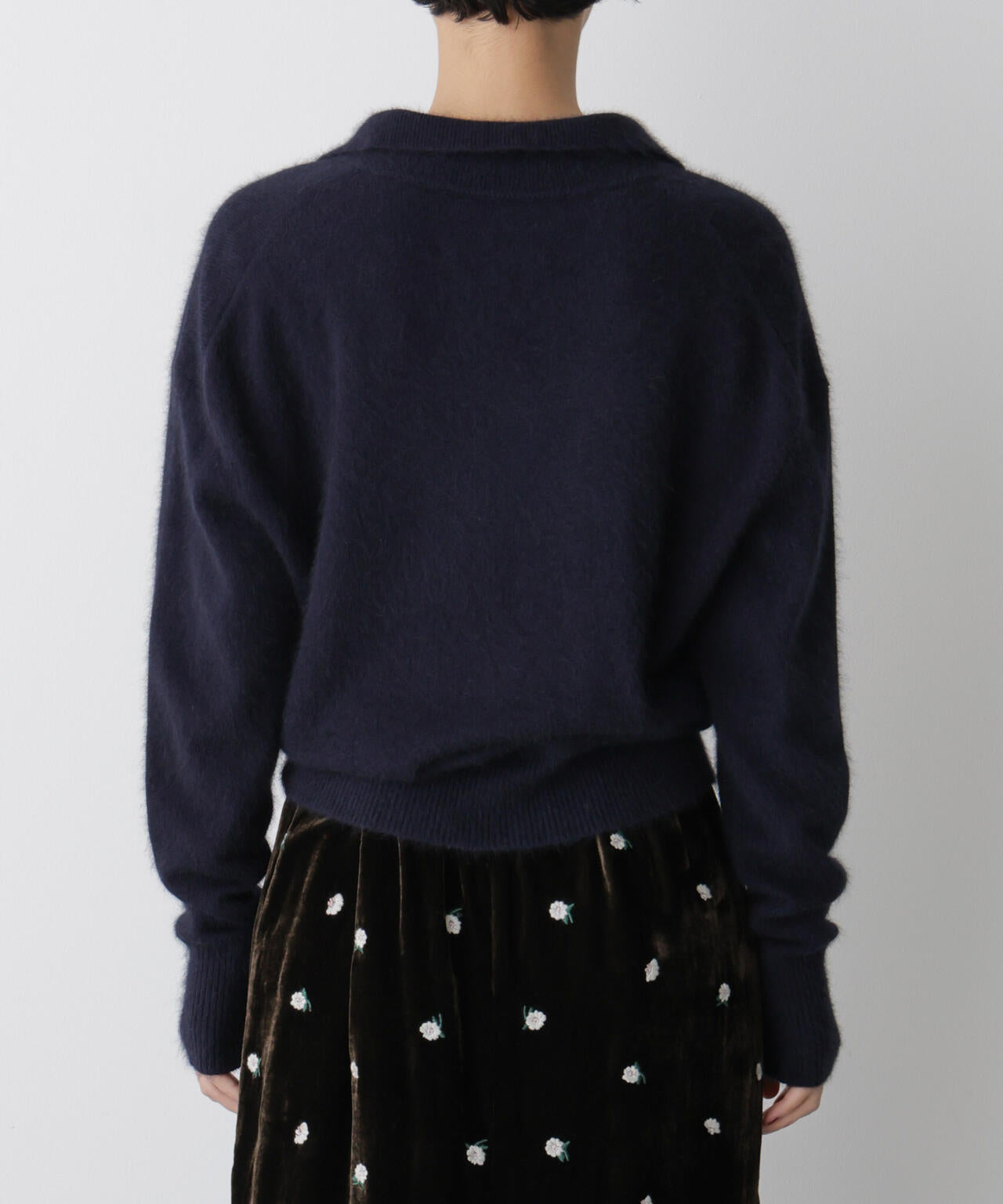 「STEVELOUR」スキッパーポロ衿ソフトタッチニット 6695222330