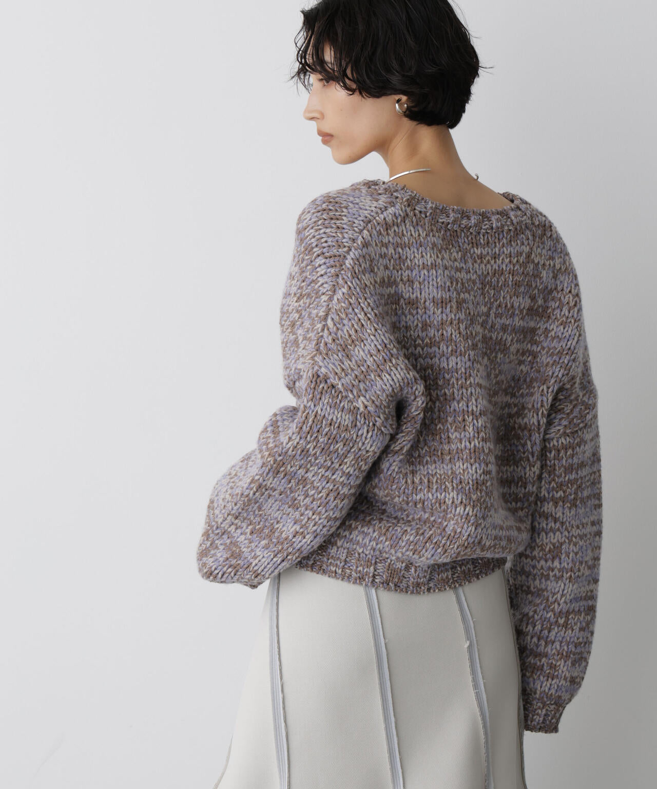 「STEVELOUR」ミックスカラー2WAYスナップニット 6695222331