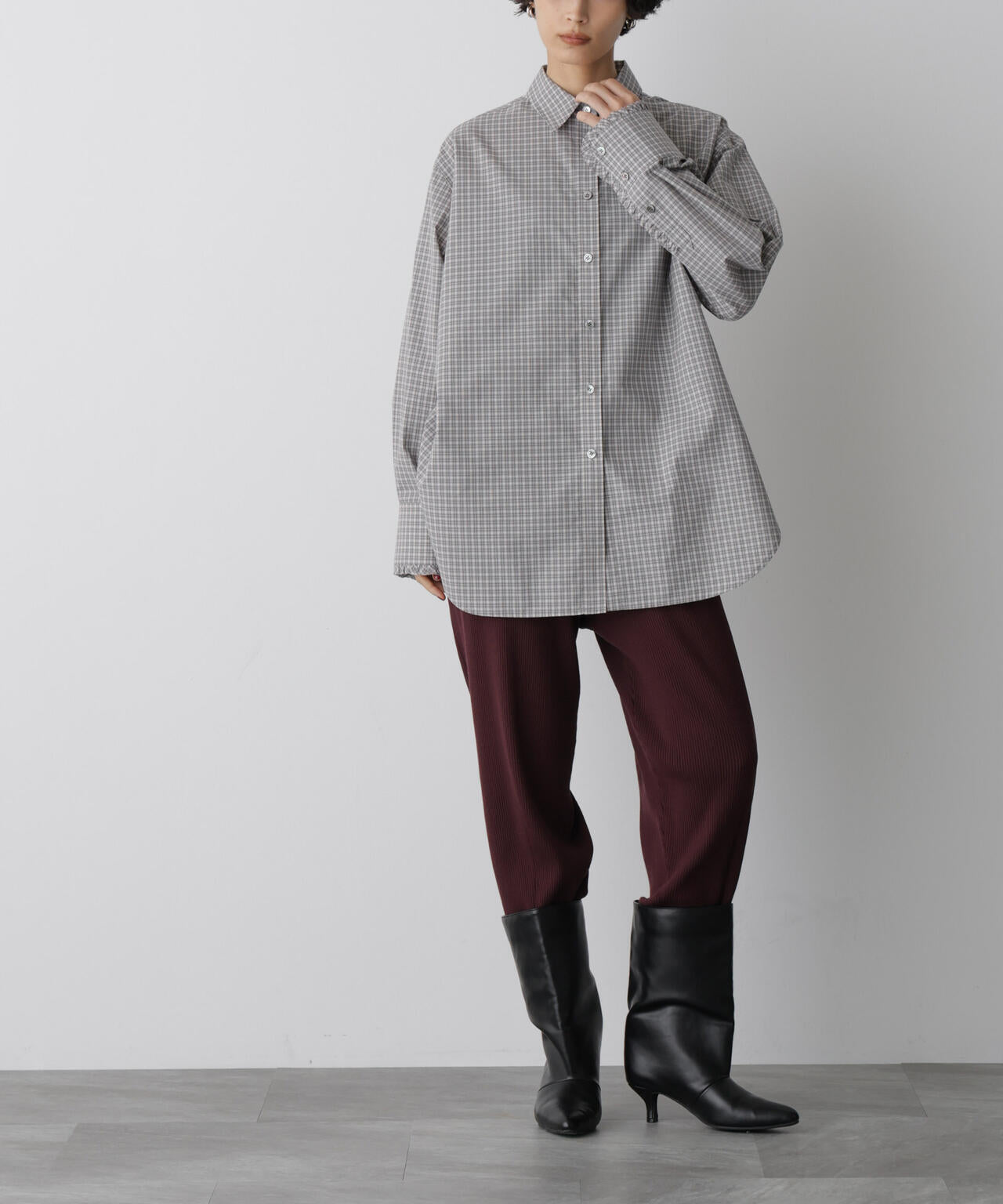 「STEVELOUR」裾リブニットパンツ 6695222332