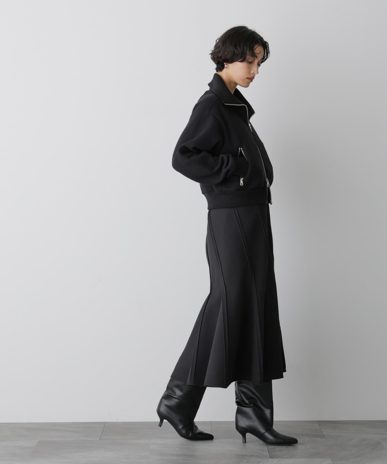 「STEVELOUR」コンパクトダブルジップスウェット 6695223310