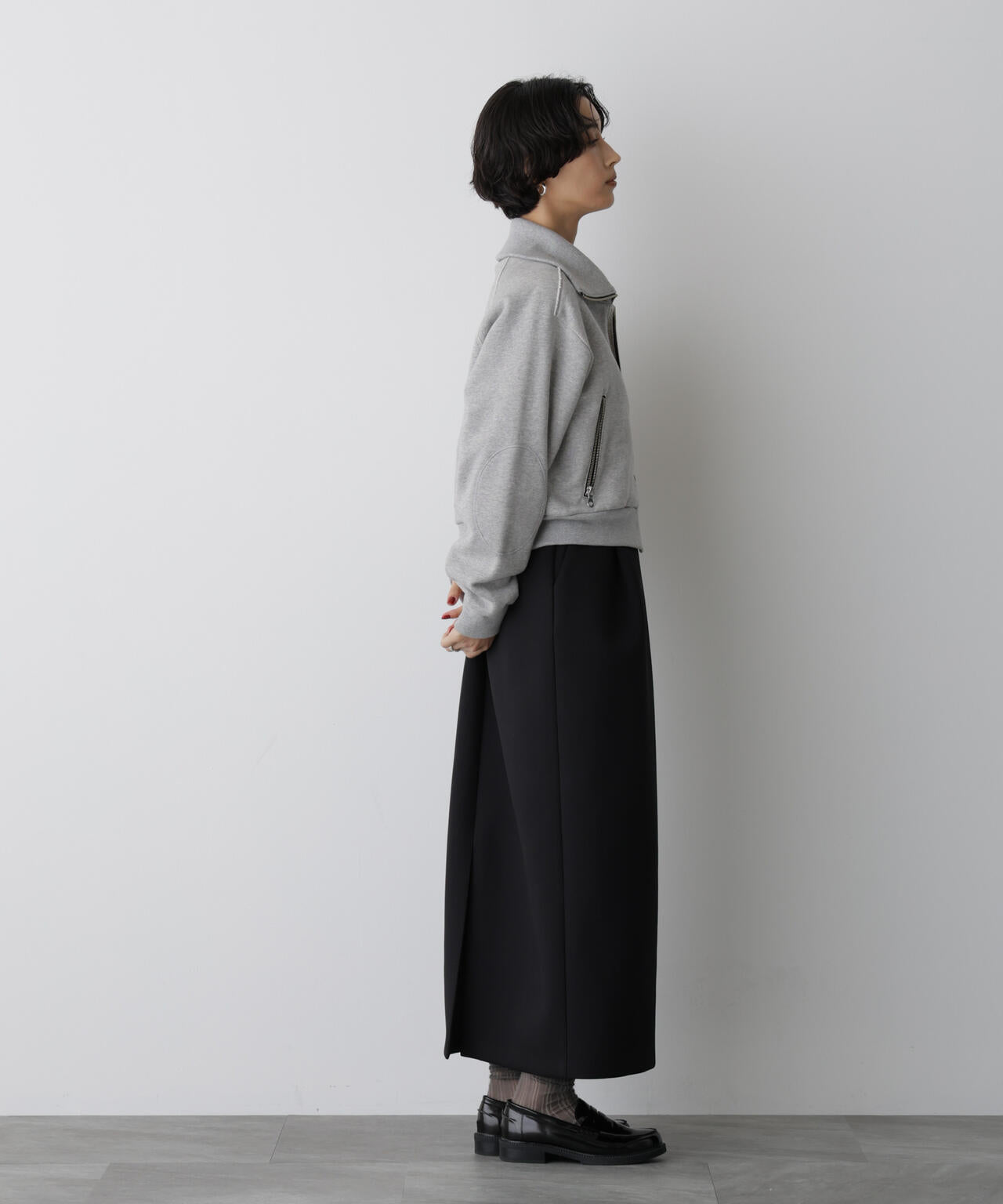 「STEVELOUR」コンパクトダブルジップスウェット 6695223310