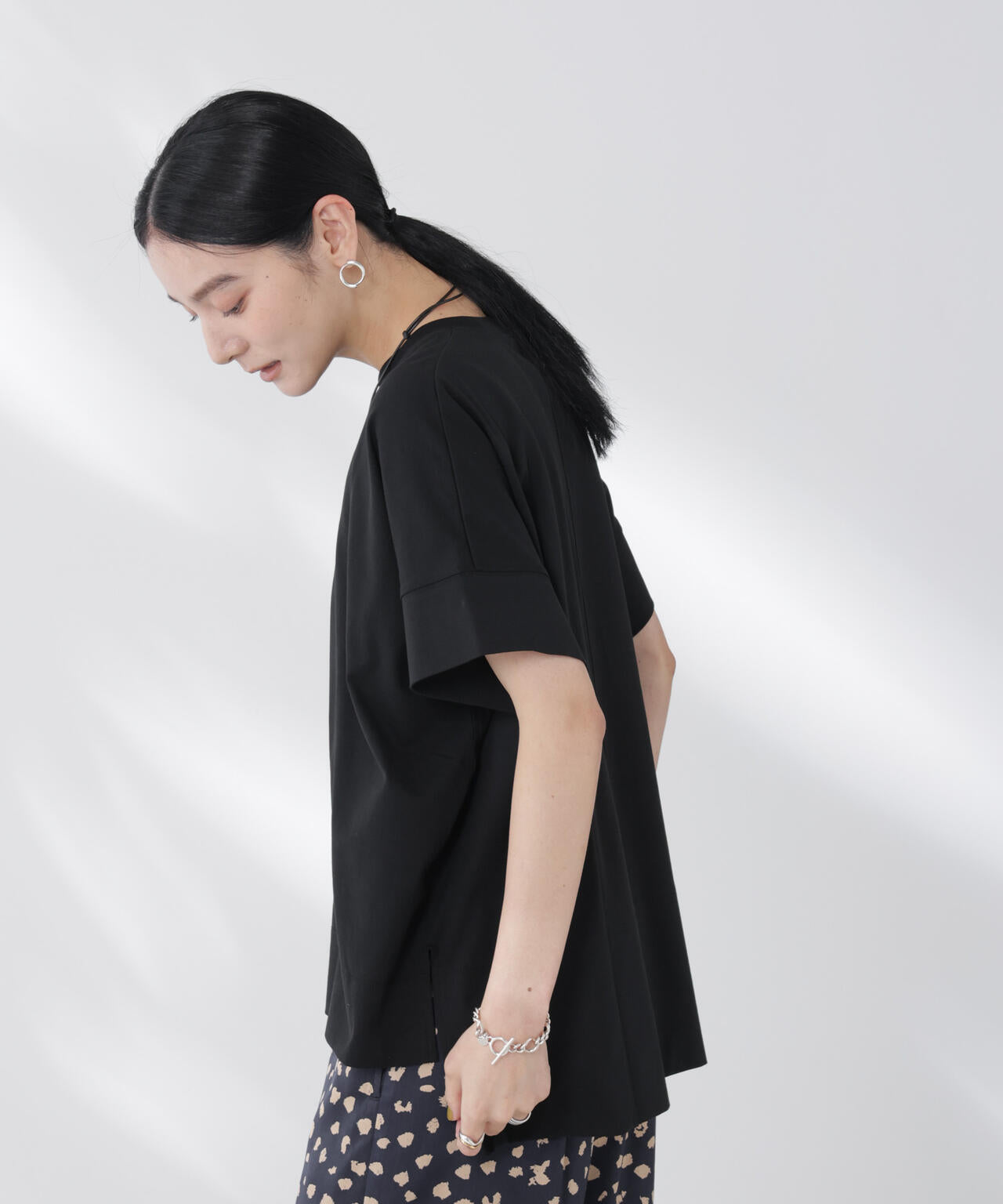 NANOFINE強撚コットンワイドTシャツ 6695224304