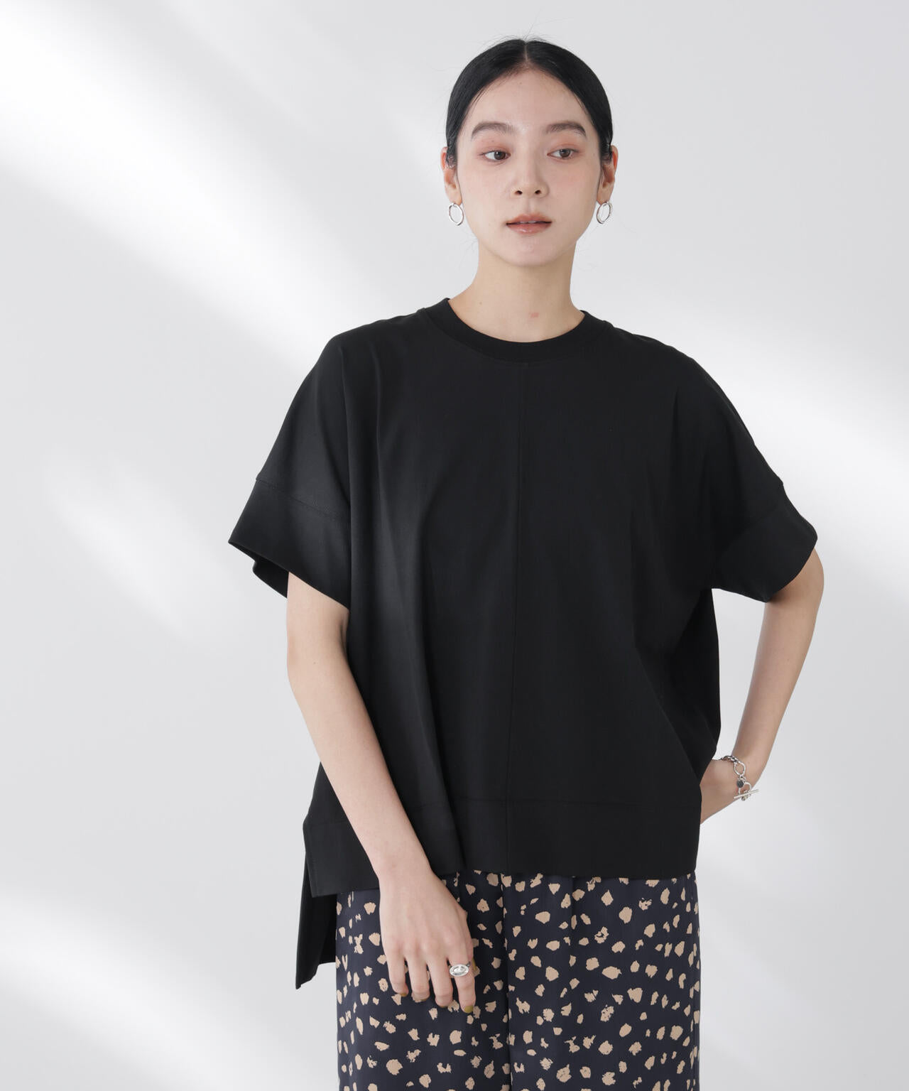 NANOFINE強撚コットンワイドTシャツ 6695224304