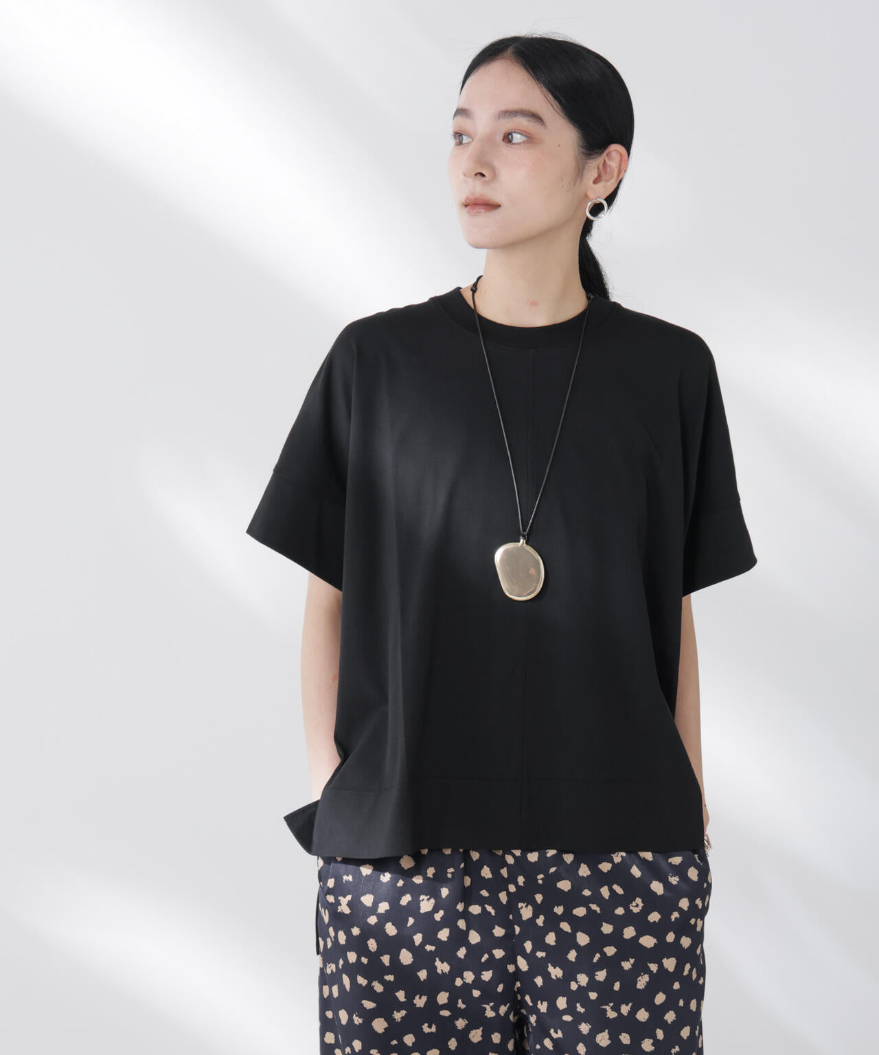 NANOFINE強撚コットンワイドTシャツ 6695224304