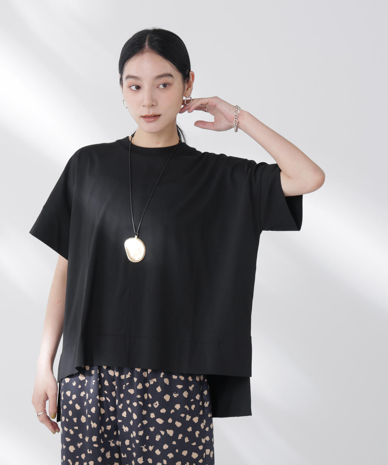 NANOFINE強撚コットンワイドTシャツ 6695224304