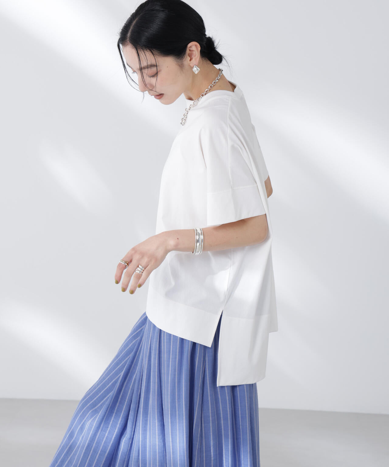 NANOFINE強撚コットンワイドTシャツ 6695224304