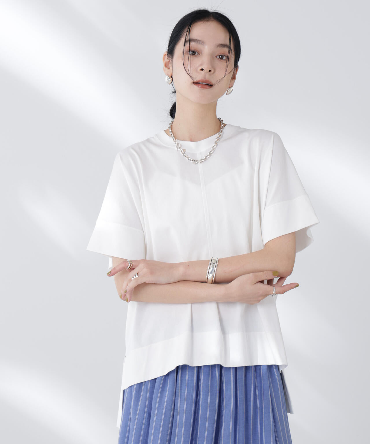 NANOFINE強撚コットンワイドTシャツ 6695224304