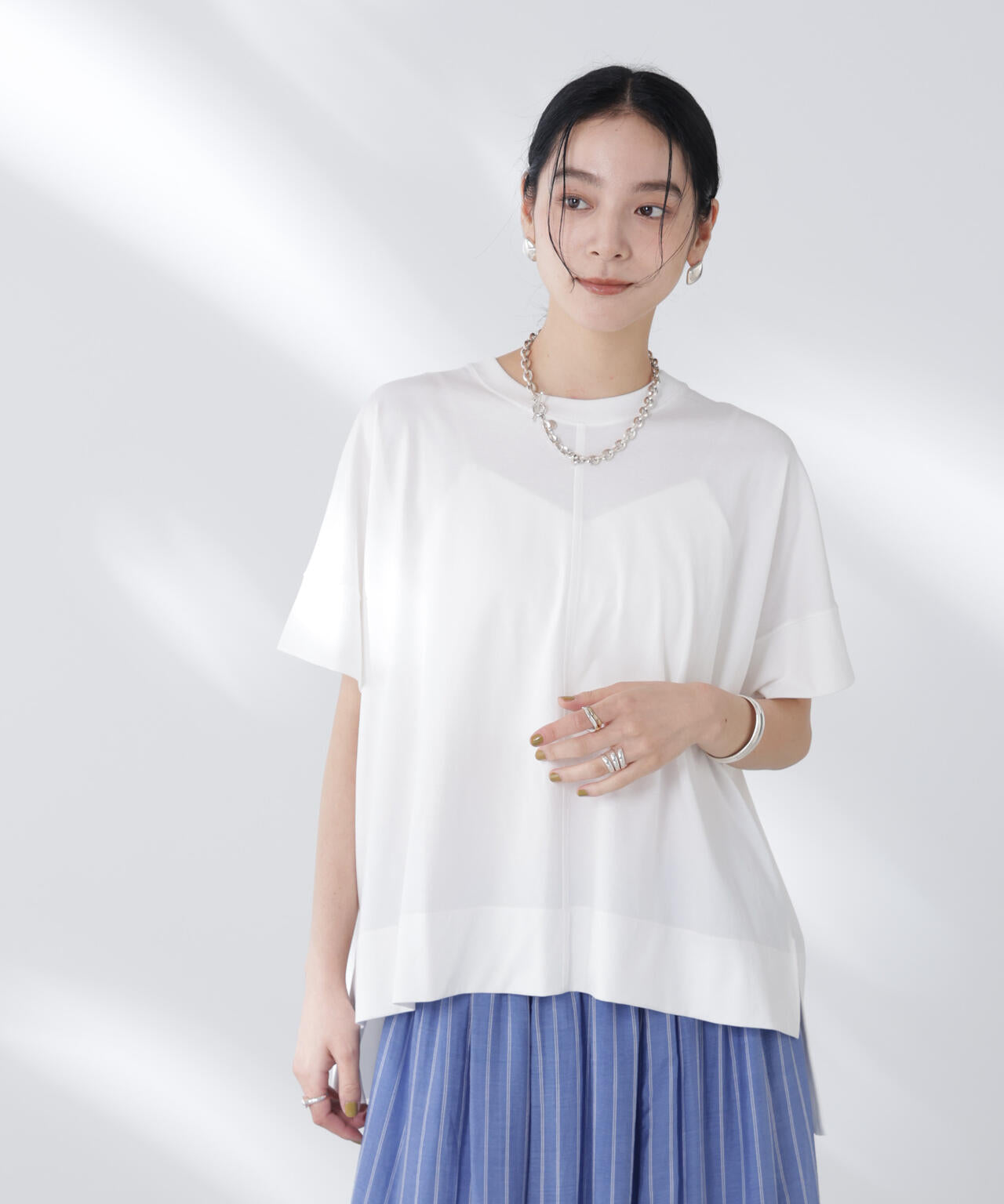 NANOFINE強撚コットンワイドTシャツ 6695224304