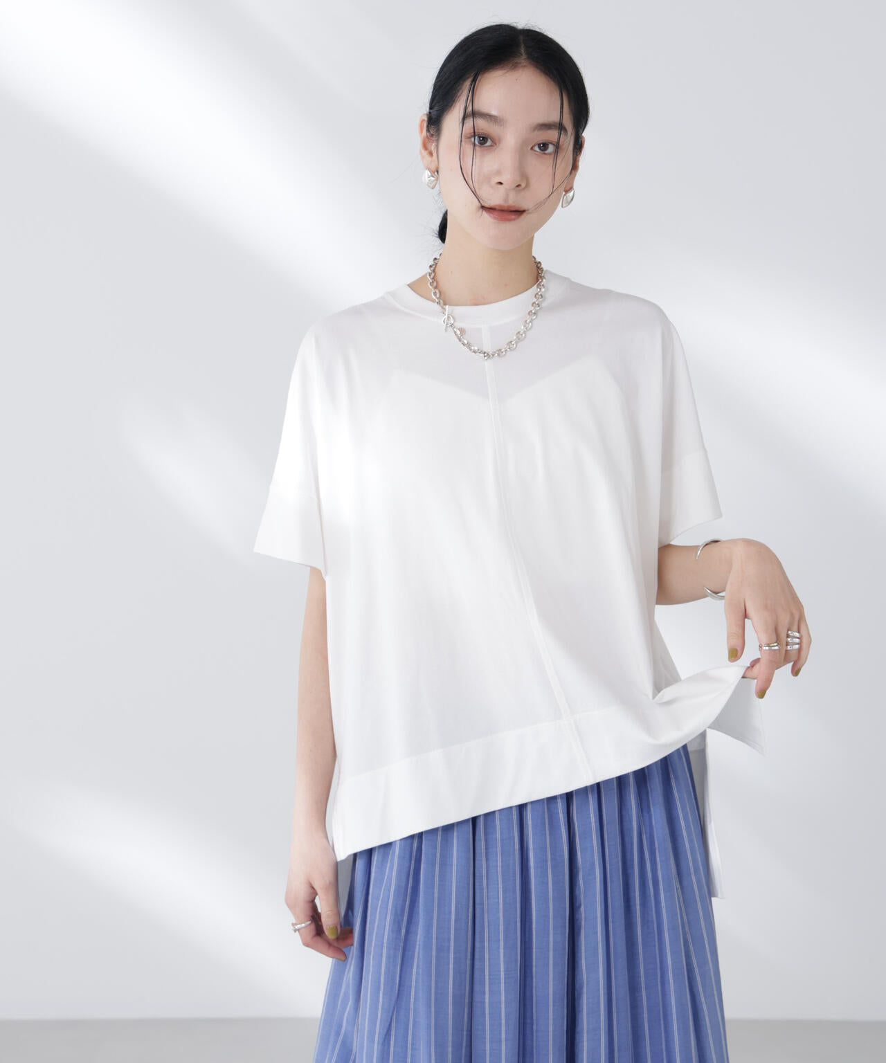 NANOFINE強撚コットンワイドTシャツ 6695224304