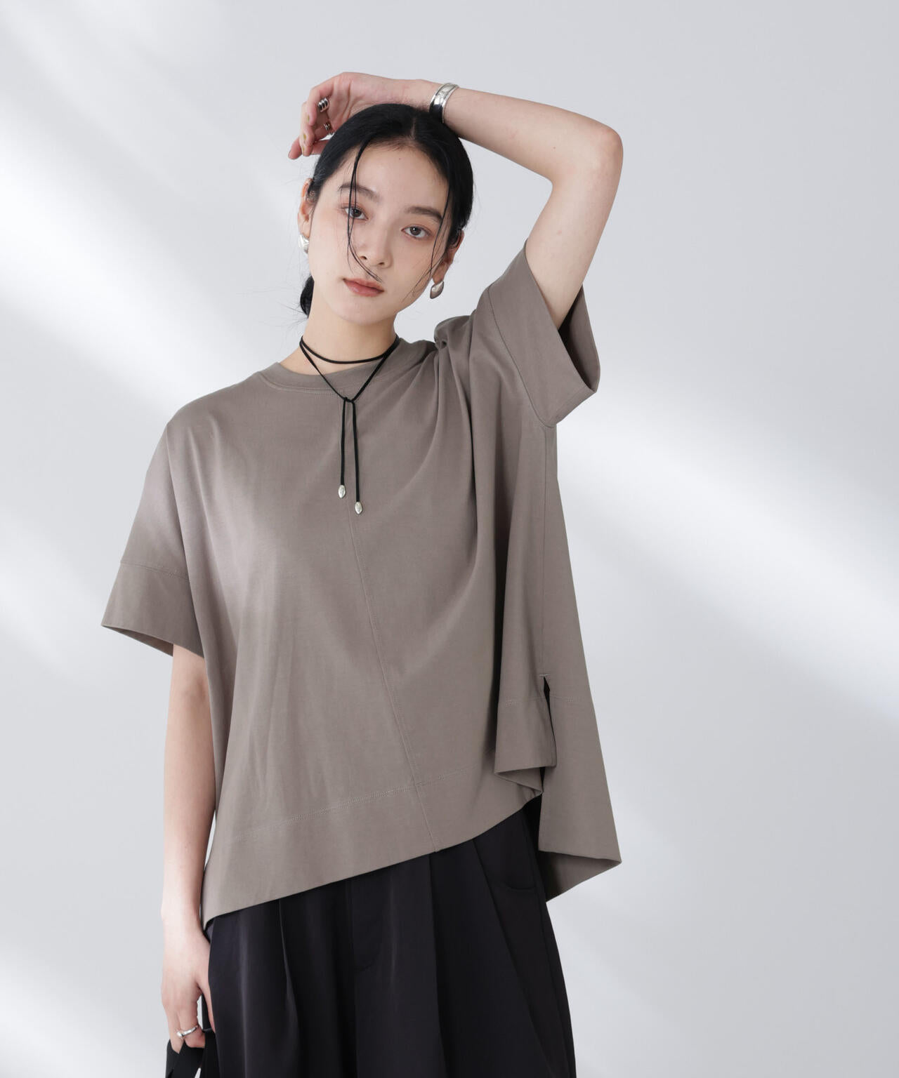 NANOFINE強撚コットンワイドTシャツ 6695224304