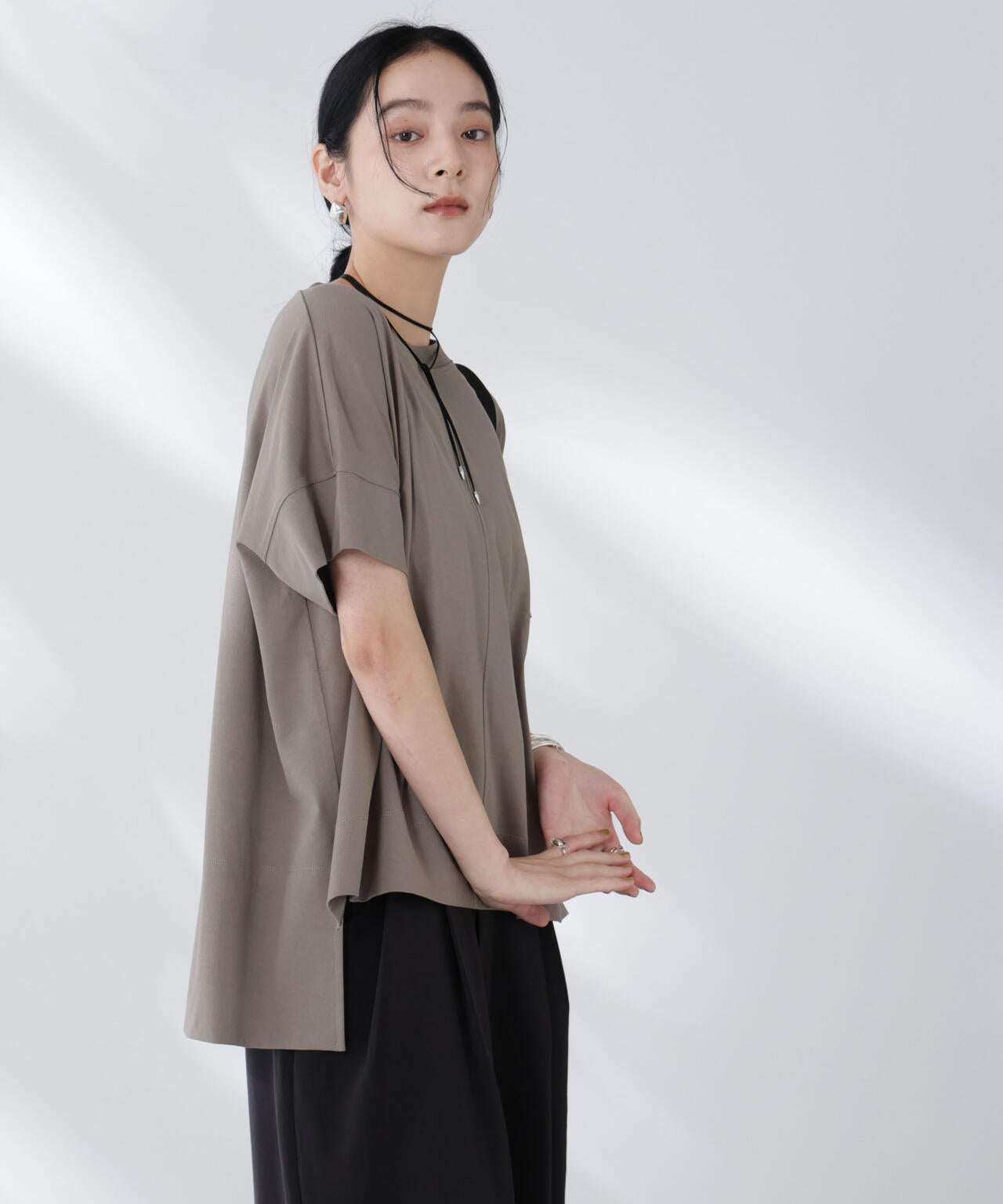 NANOFINE強撚コットンワイドTシャツ 6695224304